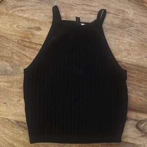 H&M, Black, ribbed tank style top size S